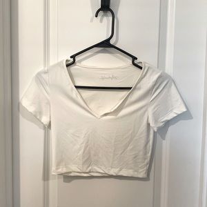 Alphalete white ultra soft crop top - XS
